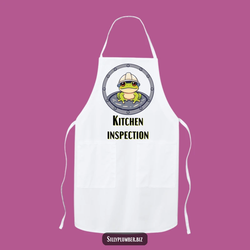 Funny Frog Hard Hat Apron: Kitchen Protection with Humor