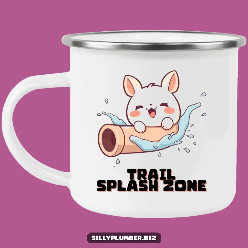 Funny Animal Splashing in Pipe Camping Mug: Adventure Fuel for Laughs