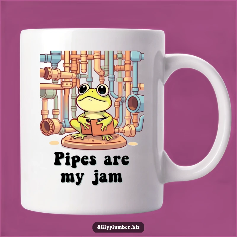 Funny Frog Plumber Mug: Toolbox Humor for Pipe Masters