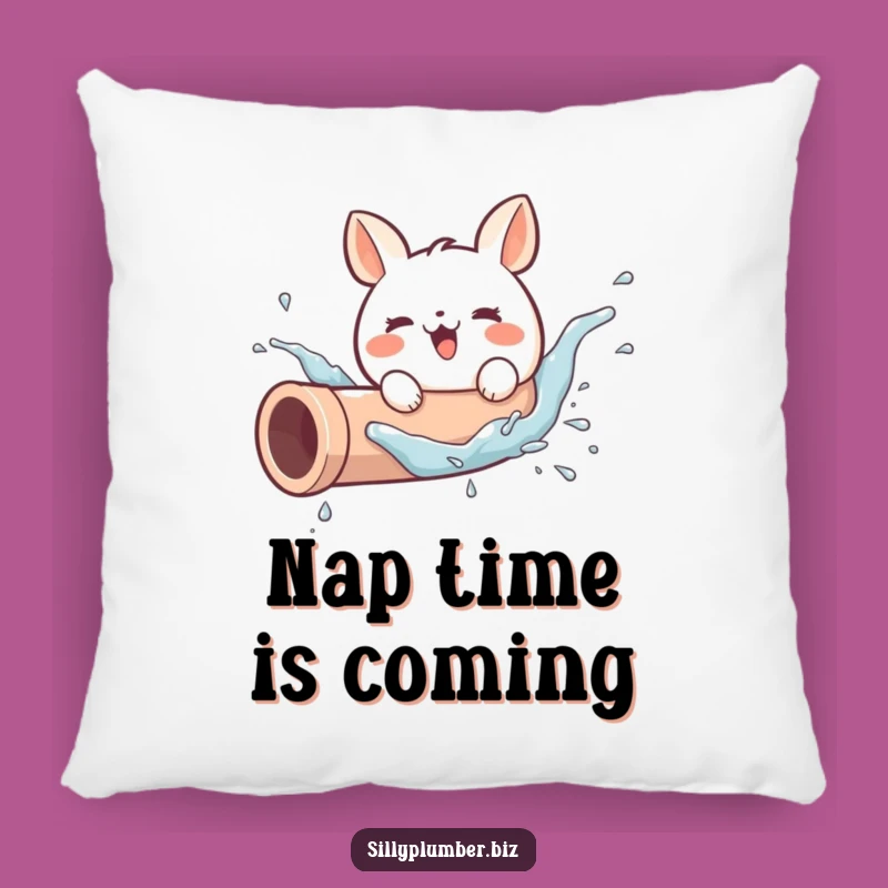 Funny Cute Animal Splashing in Pipe Pillow: Comfy and Hilarious Decor