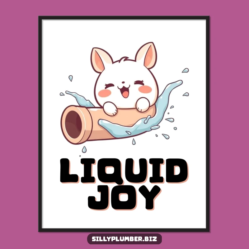 Funny Animal Splashing in Pipe Digital Print: Instant Laughter on Your Walls