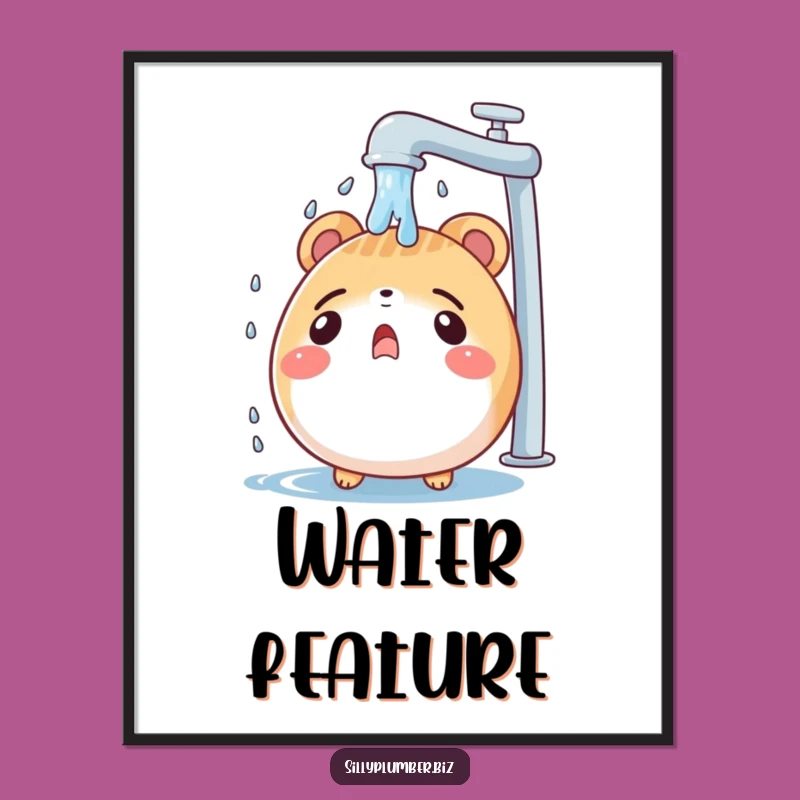 Funny Leaky Faucet Animal Digital Art: Instant Surprise for Walls