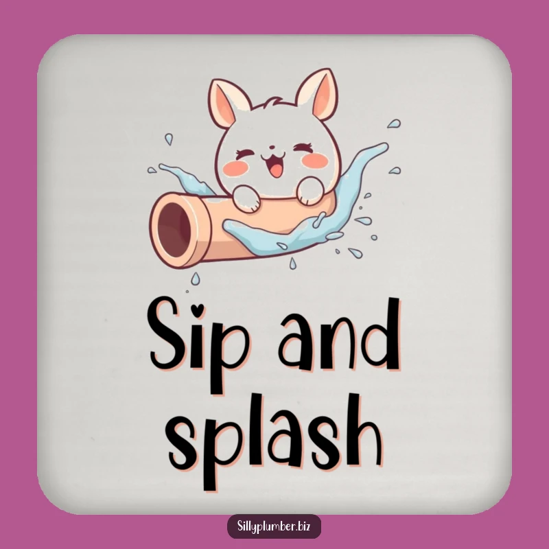 Funny Cute Animal Splashing in Pipe Coaster: Protect Surfaces with Humor
