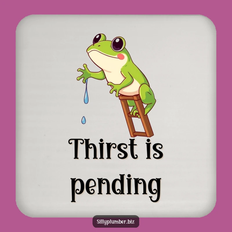 Funny Frog Ladder Coaster: Protect Surfaces with Humor