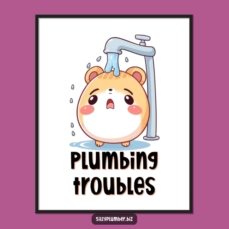 Funny Leaky Faucet Animal Poster: Wall Art That Makes You Double Take