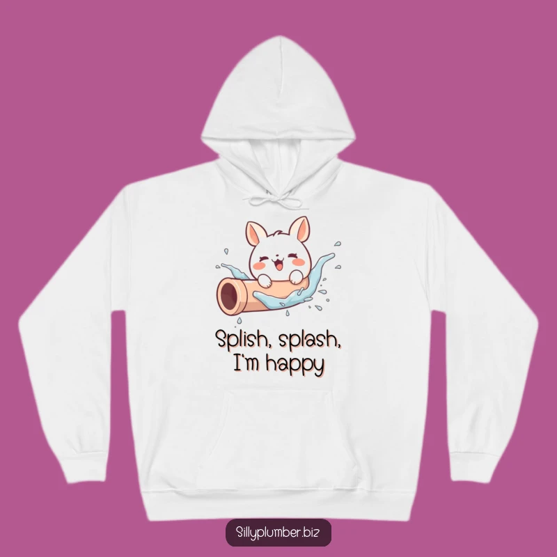 Cozy Funny Animal Splashing in Pipe Hoodie: Warmth and Laughter Guaranteed