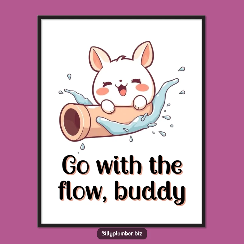 Free Printable Wall Art: Cute Splashing Animal, Humorous Downloadable Art for a Fun Room