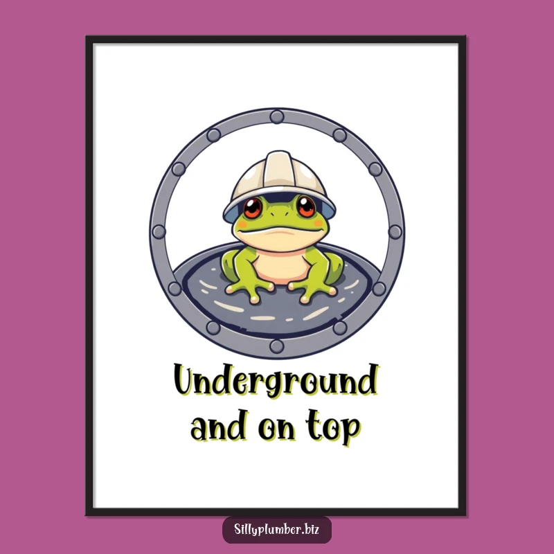 Funny Frog Wall Art: Free Printable Hard Hat Frog for Quirky Room Decor