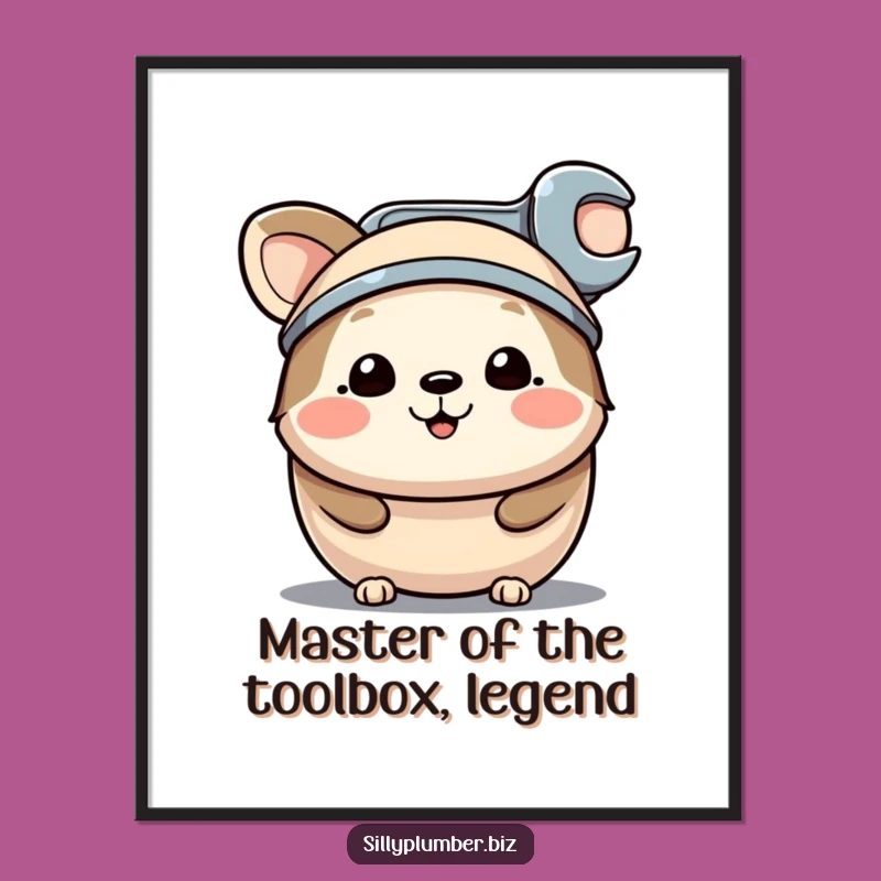 Free Printable Wall Art: Wrench Hat Animal's Cheerful Vibe, Humorous Downloadable Decor