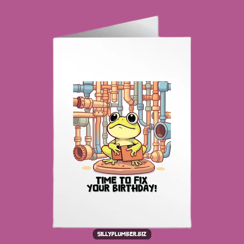 Funny Frog Birthday Card: Free Printable Plumber Frog for Pipe Dream LOLs
