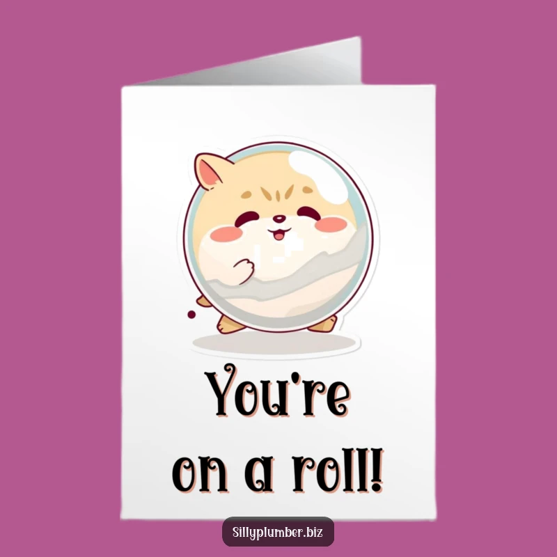 Free Printable Congrats Card: Marble Rolling Success, Humorous DIY Download