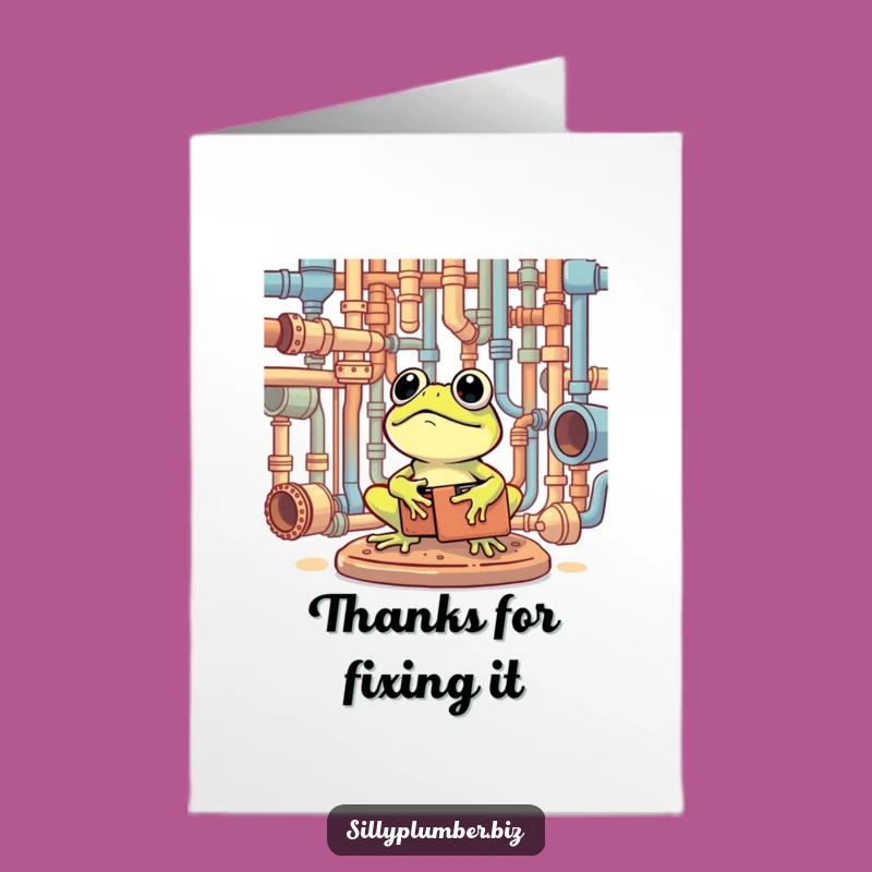 Funny Frog Thank You Card: Free Printable Handy Frog for Quirky Gratitude