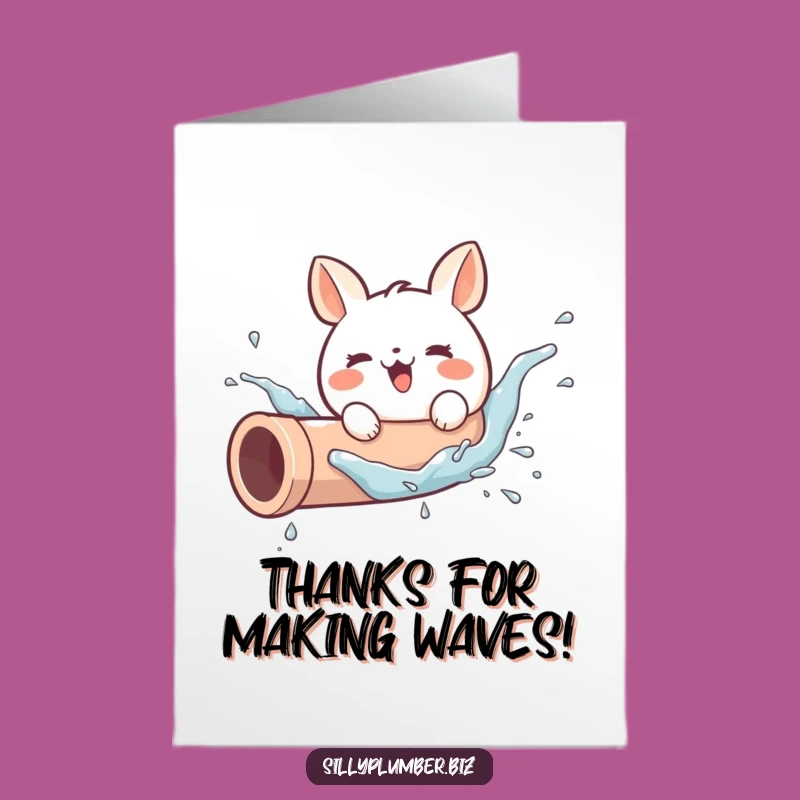 Free Printable Thank You Card: Cute Animal's Splashy Gratitude, Humorous DIY Download