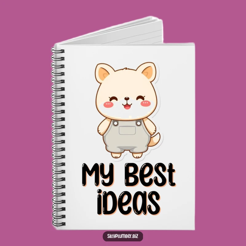Funny Cheerful Animal Overalls Notebook: Jot Down Your Joyful Ideas