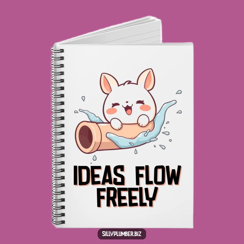 Funny Cute Animal Splashing in Pipe Notebook: Jot Down Ideas with Joy