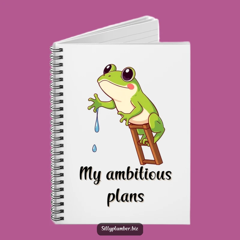 Funny Frog Ladder Notebook: Lined Journal for Ambitious Thoughts