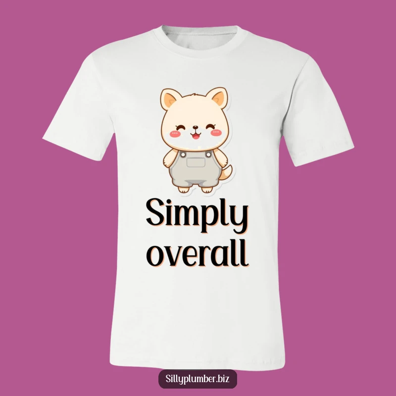 Funny Cheerful Animal Overalls T-Shirt: Wear Your Fun Style