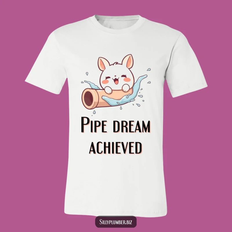Funny Cute Animal Joyfully Splashing in Pipe T-Shirt: A Hilarious Tee