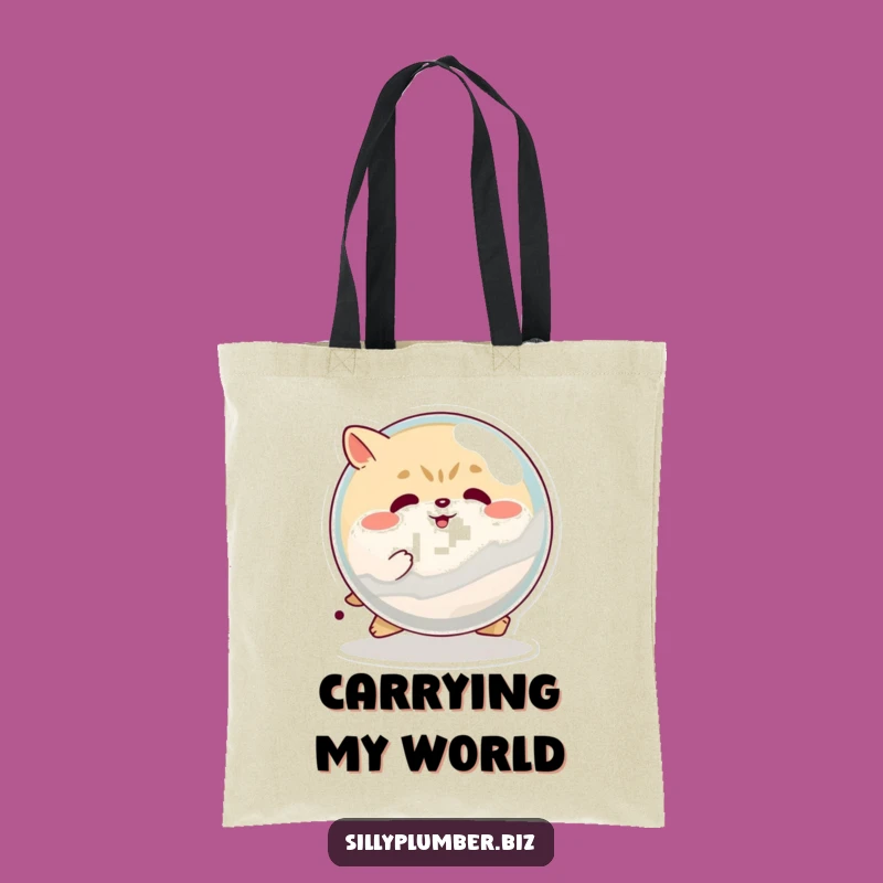 Funny Determined Animal Giant Marble Tote Bag: Carry Your Ambition