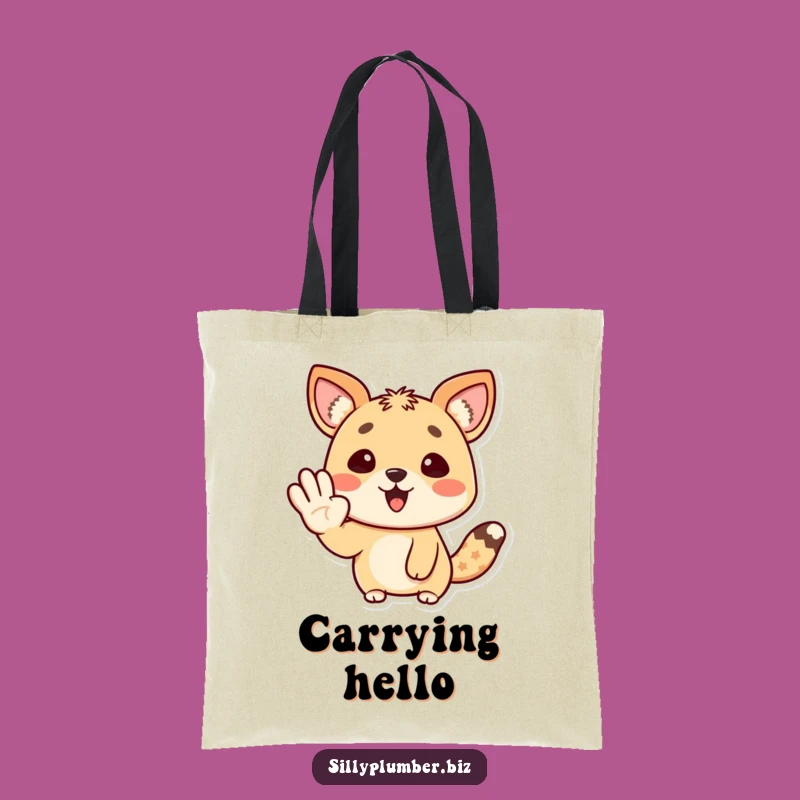 Funny Happy Animal Wave Tote Bag: Cheerful Design, Stylish & Practical Gift