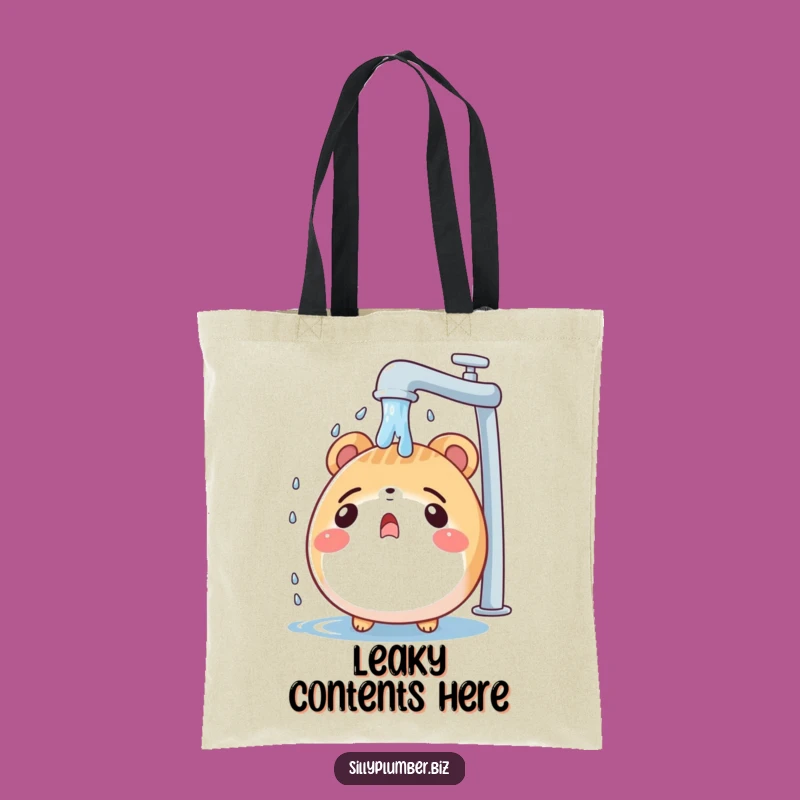 Funny Surprised Animal Leaky Faucet Tote Bag: Carry Your Humor
