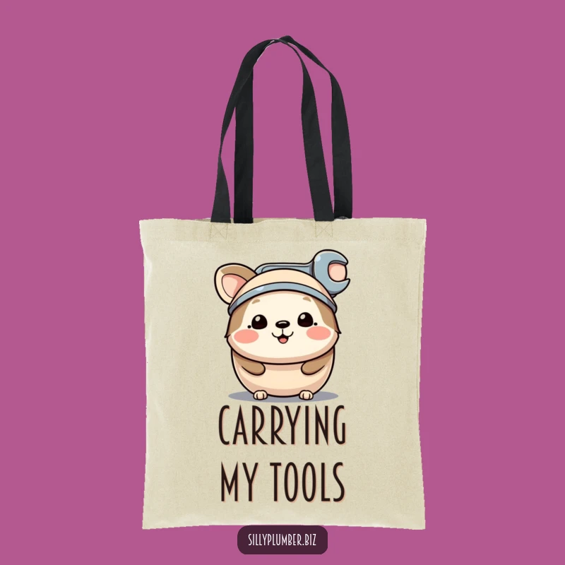 Funny Wrench Hat Animal Tote Bag: Carry Your Tools and Your Humor